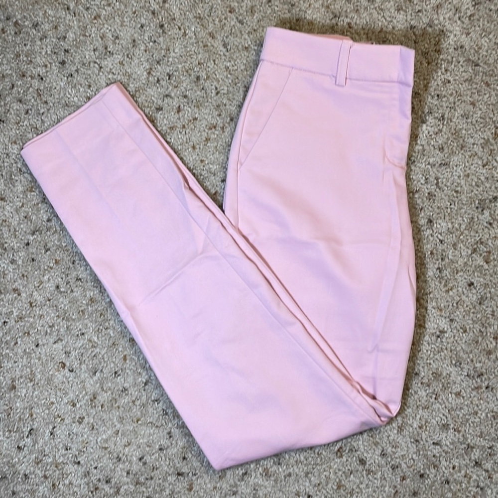 Express Pink Columnist Mid Rise Ankle Pants